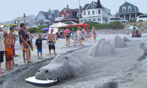 One Long Beach Sand Art - Sand Dragon